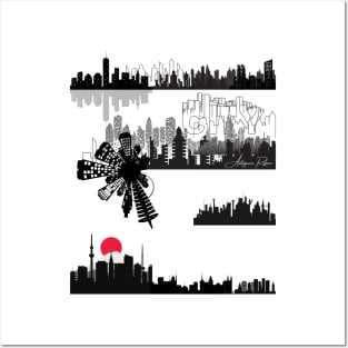 Cityscape, Skylines. Posters and Art